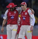 David Hussey celebrates the win with Azhar Mahmood, Deccan Chargers v Kings XI Punjab, IPL, Hyderabad, May 8, 2012