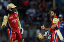 Chris Gayle and Virat Kohli celebrate a commanding victory, Mumbai Indians v Royal Challengers Bangalore, Mumbai, IPL, May 9, 2012 