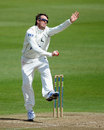 Graham Swann bowls from round the wicket, Nottinghamshire v Middlesex, County Championship, Division One, 3rd day, Trent Bridge, May 11, 2012