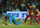 Robin Uthappa slips while playing a shot, Pune Warriors v Royal Challengers Bangalore, IPL, Pune, May 11, 2012