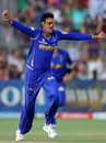 Ajit Chandila is ecstatic after claiming Robin Uthappa for his hat-trick, Rajasthan Royals v Pune Warriors, IPL, Jaipur, May 13, 2012