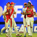 Parwinder Awana is congratulated after the wicket of Ross Taylor , Delhi Daredevils v Kings XI Punjab, IPL 2012, Delhi, May 15, 2012