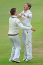 Stuart Meaker celebrates a wicket, Surrey v Somerset, County Championship, Division One, 3rd day, The Oval, May 18, 2012