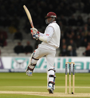 Marlon Samuels combined with Shivnarine Chanderpaul to take West Indies into the lead at Lord's