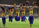 Super Kings' cheerleaders celebrate the team's victory, Delhi Daredevils v Chennai Super Kings, 2nd eliminator, IPL 2012, Chennai, May 25, 2012