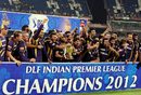 Kolkata Knight Riders with their first IPL trophy, Kolkata Knight Riders v Chennai Super Kings, IPL 2012, final, Chennai, May 27, 2012