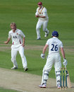 Oli Stone claims his maiden first-class wicket, Yorkshire v Northamptonshire, County Championship, Division Two, 2nd day, May 31, 2012