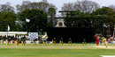 The Australian slip cordon lines up for David Mutendera, Zimbabwe v Australia, 2nd ODI, Harare, October 23, 1999