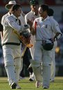 Jacques Rudolph and Mark Boucher celebrate a famous draw, Australia v South Africa, 1st Test, Perth, 4th day, December 20, 2005