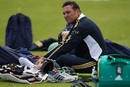 Jacques Kallis takes a break during South Africa practice, Canterbury, July 12, 2012