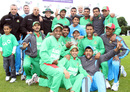Bangladesh celebrate their Twenty20 whitewash over Ireland, Ireland v Bangladesh, 3rd Twenty20, Stormont, July 21, 2012