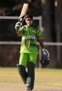 Babar Azam acknowledges the applause for his century, Scotland v Pakistan, Group B, ICC Under-19 World Cup 2012, Buderim, August 13, 2012