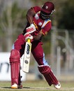 Kyle Mayers stuck till the end with Kraigg Brathwaite to see his side home, West Indies v Zimbabwe, Group C, ICC Under-19 World Cup, Townsville, August 16, 2012
