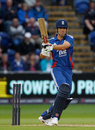 Alastair Cook plays a pull shot before the return of the rain, England v South Africa, 1st NatWest ODI, Cardiff, August 24, 2012