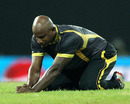 Sanath Jayasuriya reacts after a dropped catch, Wayamba v Kandurata, SLPL, Colombo, August 24, 2012