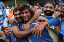 Kamal Passi celebrates the win with some Indian fans, Australia v India, ICC U-19 World Cup, final, Townsville, August 26, 2012