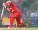 Carsten Pedersen plays a shot, Denmark v Tanzania, ICC World Cricket League Division Four 2012, Kuala Lumpur, September 3, 2012