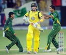Abdul Razzaq picked up two wickets in his only over, including that of George Bailey, Pakistan v Australia, 2nd T20I, Dubai, September 7, 2012