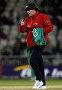 Umpire Rob Bailey gives the final signal to leave the field for good, England v South Africa, 2nd NatWest T20I, Old Trafford, September 10, 2012