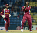 Chris Gayle's celebratory dance having caught Luke Wright at slip, England v West Indies, World Twenty20 2012, Super Eights, Pallekele, September 27, 2012