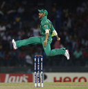 JP Duminy jumps for joy after taking a catch, Pakistan v South Africa, World Twenty 20 2012, Super Eights, Colombo, September 28, 2012