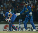 Ravi Bopara was bowled for 1, Sri Lanka v England, Super Eights, World Twenty20, Pallekele, October 1, 2012