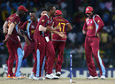 Chris Gayle and his team-mates enjoy the win over Australia, Australia v West Indies, 2nd semi-final, World Twenty20 2012, Colombo, October 5, 2012