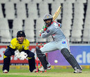Shoaib Malik shapes to play a big shot, Hampshire v Sialkot Stallions, Champions League T20, Johannesburg, October 11, 2012