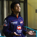 Delhi Daredevils' Unmukt Chand watches the rain in Durban, Auckland v DD, Group A, Champions League T20, Durban, October 19, 2012