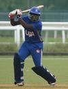 Steven Taylor powers one through the off side, Denmark v United States of America, ICC World Cricket League Division Four, Kuala Lumpur, September 4, 2012