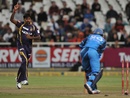 L Balaji bowled Heino Kuhn, Kolkata Knight Riders v Titans, Champions League T20, Cape Town, October 21, 2012