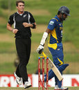 Tim Southee gets rid of Lahiru Thirimanne, Sri Lanka v New Zealand, 5th ODI, Hambantota, November 12, 2012
