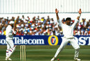 Waqar Younis appeals for a wicket, England v Pakistan, 4th Test, Headingley, 1st day, July 23, 1992