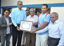 Devendra Bundela is recognised for playing his 100th Ranji match, Madhya Pradesh v Bengal, Ranji Trophy, 1st day, Indore, November 24, 2012