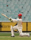 Phillip Hughes slashes through the off side, Victoria v South Australia, Sheffield Shield, Melbourne, 3rd day, November 25, 2012