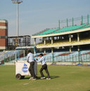 The drinks trolley is brought out, Delhi v Tamil Nadu, Ranji Trophy,  3rd day, Delhi, November 26, 2012