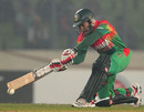 Mushfiqur Rahim featured in a 74-run partnership with Mahmudullah, Bangladesh v West Indies, 4th ODI, Mirpur, December 7, 2012