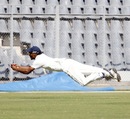 Sandeep Sharma dives full length to complete a catch, Mumbai v Punjab, Ranji Trophy, 4th day, December 11, 2012