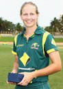 Meg Lanning with her Player-of-the-Match award, Australia v New Zealand, 3rd Women's ODI, North Sydney Oval, Sydney, December 17, 2012