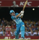 Chris Lynn blasts one through the off side, Brisbane Heat v Perth Scorchers, Big Bash League, December 18, 2012