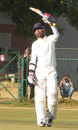 Ashok Menaria celebrates his century for Rajasthan, Rajasthan v Saurashtra, Ranji Trophy, Group A, Jaipur, December 22, 2012