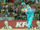 Chris Lynn smashes one during his unbeaten half-century, Sydney Thunder v Brisbane Heat, Big Bash League, Sydney, December 28, 2012
