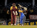 Dwayne Smith slogs one on the on-side, Barbados v Leeward Islands, Caribbean T20, Port of Spain, January 7, 2013