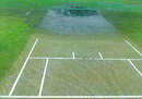 The waterlogged pitch at Triangle Country Club, Triangle, January 12, 2013