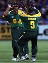 Henry Williams celebrates a wicket, South Africa v England, Newlands, Cape Town, January 26, 2000