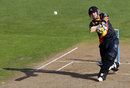 Michael Papps goes over the top on his way to 70 not out, Wellington v Auckland, HRV Cup play-off, January 18, 2013