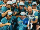 Brisbane Heat celebrate with the BBL trophy, Perth Scorchers v Brisbane Heat, BBL final, Perth, January 19, 2013