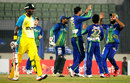 Jahurul Islam walks off after making 50, Duronto Rajshahi v Sylhet Royals, Bangladesh Premier League, January 20, 2013