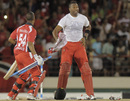 Kieron Pollard celebrates T&T's title win, Guyana v Trinidad & Tobago, Caribbean T20, final, St Lucia, January 20, 2013
