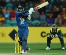 Angelo Mathews kept Sri Lanka in the contest with a fighting half-century, Australia v Sri Lanka, 5th ODI, Hobart, January 23, 2013